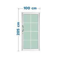 ราคา ประตูบานสวิงคู่ อะลูมิเนียม 8 ฟัก KPA 100x205 ซม. สีขาว (1310641)