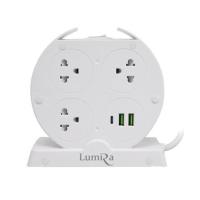 ราคา รางปลั๊กไฟ 7 ช่อง 1 สวิตช์ 2 USB 1 USB-C LUMIRA LS-025/PD 3 ม. สีขาว (1252729)