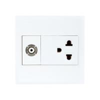 ราคา ชุดเต้ารับคู่ 3 ขา + เต้ารับโทรทัศน์ PANASONIC BSW1391V สีขาว (1042499)