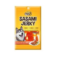 ราคา ขนมสุนัข PET8 SASAMI JERKY JJ12 เนื้อไก่ 2.5 นิ้ว 320 ก. (1203566)