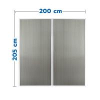 ราคา ชุดม่านจีบประตูอะลูมิเนียม พร้อมราง WINDOW ASIA 200x205 ซม. สีขาว (1328515)