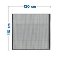 ราคา ชุดมุ้งจีบหน้าต่างอะลูมิเนียม พร้อมราง WINDOW ASIA 120x110 ซม. สีดำ (1328532)