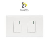 ราคา ชุดสวิตช์ทางเดียว 2 ช่อง ELECKTA 111 BASIC สีขาว (1302304)