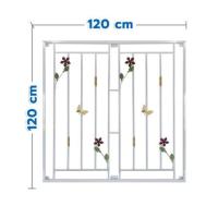 ราคา เหล็กดัดหน้าต่าง MHOLARN ลายดอกไม้ 120x120 ซม. (1328301)
