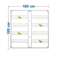 ราคา เหล็กดัดหน้าต่าง MHOLARN ลายผีเสื้อทอง 120x120 ซม. สีขาว (1328534)