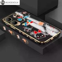 ราคา DH068 [สายคล้องฟรี] เคส hp สำหรับ Tecno Spark Go 2023 Tecno Pop 7 Pro Smart 7 การ์ตูนน่ารัก มิกกี้ มินนี่เมาส์ หมีพูห์ เคสลายขอบสี่เหลี่ยม (1729610491824933509)