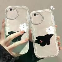 ราคา เคสสำหรับ IPHONE 6 8/7 PLUS/6 PLUS/7/8 PLUS อีกด้านหนึ่งของเคสลายหมี ไอศกรีมเวฟ เคสป้องกันกล้องกันกระแทก เท่ ใส ใส เรียบเนียน (1729790418842061152)