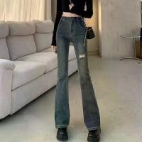 ราคา ขาม้าแต่งขาดเข่า B438 สีเฟดผ้ายืด กางเกงยีนส์ Clothing ผู้หญิง Jean เสื้อผ้า กางเกง รีเฟล็กซ์ เกง ยีนส์ กางเกงยีนส์ กระบอก กางเกงยีนส์ คาร์โก้ เอส โซลีน กระโปรง ลายเสือ mini pockets jeans cartoon jean