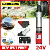 ราคา 【ส่งจากกรุงเทพ】24V Solar Deep Well เครื่องสูบน้ำ High Lift 35m ปั๊มน้ำพลังงานแสงอาทิตย์ ปั๊ม Deep Well แรงดันสูง Submersible DC Pump ชลประทานการเกษตร Garden ครัวเรือนลิฟท์ Submersible Water Pump ปั๊ม 