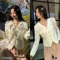 ราคา Garden Clothes เสื้อเชิ้ต & เบลาส์ เสื้อคลุมแขนยาว เนื้อลูกไม้นิ่ม .. สีครีม (1732218711747693247)