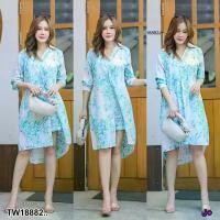 ราคา Garden Clothes ชุดเซ็ท SET2 ชิ้น #สาวอวบ เสื้อตัวยาว + กางเกงขาสั้น .. สีเขียว (1732225615480523455)