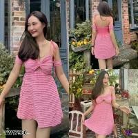 ราคา Garden Clothes ชุดเดรส เดรสสั้นผ้าลูกไม้ร่อง แขนเปิดไหล่ สายเดี่ยวผูกไหล่เอง .. สีชมพู (1732218724287875775)