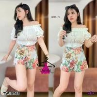 ราคา Garden Clothes ชุดเซ็ท SET 2 ชิ้น เสื้อปาดไหล่ + กางเกงขาสั้น .. สีขาว (1732218721507117759)