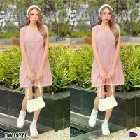 ราคา Garden Clothes ชุดจั๊มสูท จั๊มสูทขาสั้น แขนกุด แต่งขอบลูกไม้ .. สีชมพู (1732218735166982847)