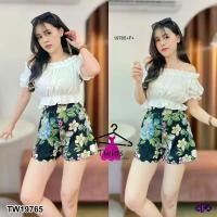 ราคา Garden Clothes ชุดเซ็ท SET 2 ชิ้น เสื้อปาดไหล่ + กางเกงขาสั้น .. สีดำ (1732218709451901631)