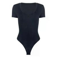 ราคา บอดี้สูท แขนสั้น คอวี สำหรับผู้หญิง วันพีซ เสื้อเซ็กซี่ สตรีทแฟชั่น สีดำ บอดี้สูท เหมาะสำหรับเสื้อผ้าฤดูร้อน สไตล์ 2024 (1731659247477099210)