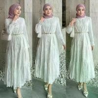 ราคา เดรสลูกไม้ ขายดี เดรสปักลาย แฟชั่นมุสลิม ~ covergirls.abaya.dress elegant Muslimah ชุดเดรสมินิกูรง ช ุ ด ร า ต ร ี อ ิ ส ล า ม ชุดนิกะห์มาเลเซีย ชุดรายอสีครีม ชุดใส่ไปคาเฟ่อิสลาม (1731794332140669626)