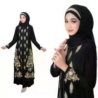 ราคา ชุดเดรสมุสลิมผู้หญิงหรืออาบาย่างานปัก สีดำเรียบหรู ผ่าหน้า สไตล์เจ้าสาวดูไบสวยๆ สินค้านำเข้า ชุดเดรสออกงานอิสลามหรือรับแขกผู้ใหญ่ ชุดรายอ สุดฮิต2022-2023 ใส่แล้วดูดีเพิ่มความเก๋ (1729605160133822523)