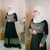 ราคา ชุดเดรสมุสลิมผู้หญิงหรืออาบาย่างานปัก สีดำเรียบหรู ผ่าหน้า สไตล์เจ้าสาวดูไบสวยๆ สินค้านำเข้าจากอินโดนีเซีย ชุดเดรสออกงานอิสลามหรือรับแขกผู้ใหญ่ ชุดรายอ ชุดอิสลาม สุดฮิต2022-2023 นูรีน มุสลิม IL73 (172