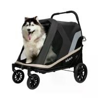 ราคา 2024 ibiyaya รถเข็นสัตว์เลี้ยง คันใหญ่ จุ50กก. Grand Cruiser สีดำ (รถเข็นสุนัข) FS2380-B (1730163955701484065)