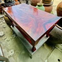 ราคา โต๊ะไม้ประดู่ แผ่นเดียว ขนาดยาว90ซม โต๊ะรับรอง ไซต์กลาง (1731937241943279986)