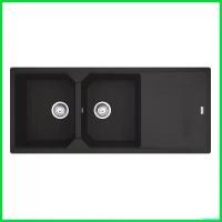ราคา vaginoshop แบบพกพา ซิงค์ฝัง 2หลุม 1ที่พัก FRANKE UBG 621-116 แกรนิต สีดำ อ่างล้างจานฝัง BUILT-IN SINK BK 2B1D BLACK อ่าง (1730483742155901086)
