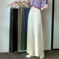 ราคา กางเกงขากว้างผ้าชีฟองเงา, เสื้อผ้าผู้หญิง, สำหรับผู้หญิงในฤดูร้อน, กางเกงตรงหลวม, กางเกงผ้าไหมน้ำแข็งจีบ, กางเกงขายาว, เอวสูง, กางเกงลำลอง (1731830311235389499)