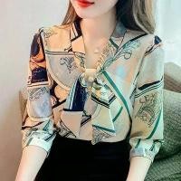 ราคา เสื้อเบลาส์ผ้าชีฟองพิมพ์ลาย แขนสามส่วน เสื้อแขนยาวเรียบหรู เสื้อผ้าแฟชั่นสตรี เสื้อ ลาย สก็อต ผู้ หญิง แขน ตุ๊กตา เสื้อ เอว วี เสื้อ ไขว้ คอ เสื้อคอวี ทูโทน เสื้อ เชิ (1732148379303643752)