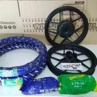 ราคา discoShop121 ความคงทน ล้อแม็ก CLICK125 / CLICK125i / PCX 2018-2020 สีดำ + ยางนอก 70/90x14 , 80/90x14 + ยางใน มอเตอร์ไซค์ Motorcycle รถ ล้อหน้า (1731139008826017951)