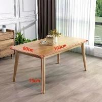 ราคา เฟอร์นิเจอร์ โต๊ะกินข้าว ชุดโต๊ะกินข้าว 140/120/100CM ชุดโต๊ะทานข้าว พร้อมเก้าอี้ 4 ที่นั่ง โต๊ะกาแฟ ชุดโต๊ะอเนกประสงค์ เรียบง่าย ลายไม้ สีไม้ธรรมชาติ (1731507077388666649)