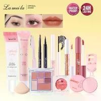 ราคา [Tiktok] Lameila 47PCS/13PCS Face Makeup Set BB cream Eyeliner pen Eyebrow pencil Eye shadow Mascara Lipstick Set up powder Pre makeup lotion Eye shadow Powder blusher Eyebrow k (1731534184510751827)