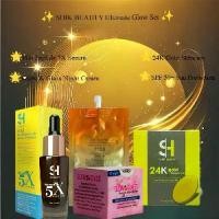 ราคา SHIK BEAUTY Ultimate Glow 4-in-1 Skincare Set – Bio Peptide 5X Serum (15 ml), Whitening Night Cream, 24K Gold Collagen Soap (60 g) & SPF 50+ Protection (1730992167765772463)