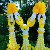 ราคา มาลัยสามชาย สำหรับรถบรรทุก รถเกี่ยวข้าว ติดตั้งภายใน Dump truck สีเหลือง อะไหล่แต่ง รถ ของ แต่งรถ (1731096384089327653)