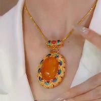 ราคา จี้ฝักขี้ผึ้งแอมเบอร์เทียม ชุบทองโบราณ สไตล์จีนใหม่ ทิวทัศน์วังไทย สร้อยคอสีน้ำเงิน เหมาะสำหรับเป็นของขวัญวันหยุด พระ สมเด็จ วัด ระฆัง ปี 37 จี้ เหรียญ ครุฑ กรอบ ทอง อิต (1731556623356954010)