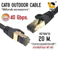ราคา สายแลน XLL CAT8 SFTP Outdoor LAN cable ภายนอก สายแลน cat8 ยาว 20 เมตร (Hot sale) (1731252897478313175)