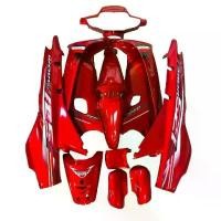 ราคา จัดส่งที่รวดเร็ว ชุดสีเวฟ100 เก่า ตูดมน แดงแก้ว ( ติดลาย 125i ) รุ่นไฟหน้า 2 ตา พร้อมแปะลายเคลือบเงาแท้ มอเตอร์ไซค์ Motorcycle รถ บังโคลน เบาะ โช๊ค (1731161975314418440)