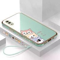 ราคา เคส hp สำหรับ Samsung Galaxy A74 5G SAMSUNG A01 SAMSUNG M01 เคส (สายคล้องฟรี) สุนัขการ์ตูนน่ารัก เคสลายขอบสี่เหลี่ยม (1729610393306106814)