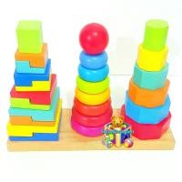 ราคา มีโค้ดลดเพิ่ม ! ของเล่นเสริมพัฒนาการ ของเล่น ของเล่นไม้ บล็อคไม้สวมหลักสายรุ้ง คําแนะนําผลิตภัณฑ์ใหม่ของเดือนนี้ (1731683946644735659)