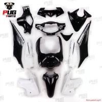 ราคา ใช้งานได้ PUGParts ชุดสีwave 110 i เก่า (ชุด13ชิ้น) สีดำเงาตัดขาว ชุดสีเวฟ110i wave110i เก่า ปี2009-2010 NCA มอเตอร์ไซค์ Motorcycle (1731737736887503090)