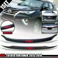 ราคา ปัจจุบัน คิ้วฝากระโปรงหน้า / คิ้วฝากระโปรงท้าย รุ่น โตโยต้า ฟอร์จูนเนอร์ TOYOTA FORTUNER ปี 2015 - 2019 สีดำด้าน โลโก้ TRD สีแดง รถยนต์ Car สติกเกอร์ Sticker (1731662519026747545)