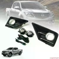 ราคา คุณภาพรับประกันได้ ไฟตัดหมอก ไฟสปอร์ตไลท์ รุ่น มาสด้า MAZDA BT-50 BT50 PRO ปี 2018 - 2019 พร้อมครอบ สีดำ และชุดสายไฟ 1 ชุด Car รถยนต์ รถจักร Led (1731662613772602221)