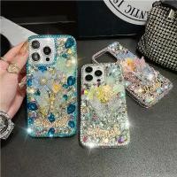 ราคา เคสโทรศัพท์ Apple, ฝาครอบป้องกันสมาร์ทโฟนสุดหรู, การออกแบบดอกไม้ผีเสื้อ Rhinestone 3D, เข้ากันได้กับ Apple iPhone 16 Pro Max, 15 Pro Max, 11, 12 Pro Max, X, XR Pro, XS Max, SE, 7 (1732036804622715354)