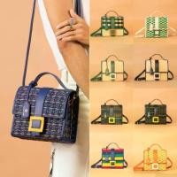 ราคา กระเป๋า Chaksarn Candy เสื่อกกสีผสมหนังวัวแท้หลากสี (1729860627535923940)