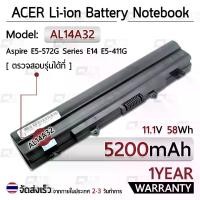 ราคา รับประกัน 1 ปี แบตเตอรี่ โน้ตบุ๊ค แล็ปท็อป ACER AL14A32 5200mAh Aspire E5-572G E1-571 E5-571 E5-411 E5-421 E5-511 E5-521 V3-472 V3-572 E14 E15 Touch Extensa 2509 2510 Travelmate (1730003533637389160)