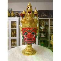 ราคา หัวโขน นางอากาศตะไล ขนาดสวมหัว งานกระดาษ ปิดทองเค ประดับเพชรคริสตัล งานสวย แถมฟรีฐานไม้อัดสีแดง สำหรับสวมแสดง ของแต่งบ้าน ของที่ระลึก ของขวัญ รามเกียรติ์ (1730175734411004059)