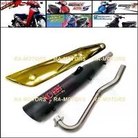 ราคา wkshylshop875 ความคงทน ท่อชาญสปีด CHANSPEED ท่อผ่า ดำ + กันร้อนท่อ สีทอง สำหรับ เวฟ125R, เวฟ125s, เวฟ125i รุ่นเก่า(ไฟเลี้ยวบังลม), ดรีม125 (ท่อผ่า125 ท่อผ่า125r ท่อผ่า125บังลม ท่ (1731810305413581818)