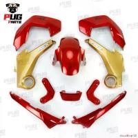 ราคา ใช้งานได้ PUGParts ชุดสี MSX ตัวเก่า ชุดสีMSX 125 รุ่นแรก ปี2012-2015 (ชุด10ชิ้น) สีแดงแก้วตัดทอง เฟรม MSX msxตัวเก่า Motorcycle มอเตอร์ไซค์ (1731738542623918239)