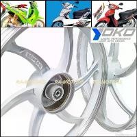 ราคา Wondersfshop25 ปัจจุบัน (E) BUSHIDO ล้อแม็ก ขอบ17 สีขาวปัด สำหรับ เวฟ125R, เวฟ100s UBOX, เวฟ100x และ เวฟ125x (ล้อแม๊ก สีขาว BS12 w125R) Motorcycle มอเตอร์ไซค์ (1731382260634388494)