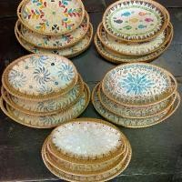 ราคา ถาดเสริฟอาหาร หวายแท้ ทรงรี ฝังมุก ลายเปลือกหอย ใส่ขนมปัง รองชุดชา กาแฟ (1730170061320456794)