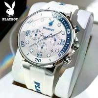 ราคา PLAYBOY นาฬิกาผู้ชายกันน้ำ 100% แท้ ยาง สายนาฬิกา นาฬิกาข้อมือกีฬา นาฬิกาข้อมือผู้หญิง 3สี ของขวัญวันเกิดผู้ชาย นาฬิกาข้อมือ รุ่น: 3036 (1729742470275238567)